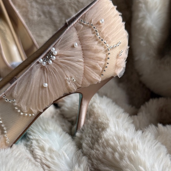 Betsey Johnson Nude Embellished Heels - Picture 3 of 7